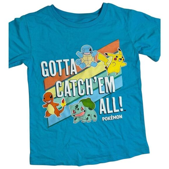 NWOT Pokémon Boys Character Graphic Short Sleeve Tee Shirt - Size XS/4-5 - Picture 1 of 5